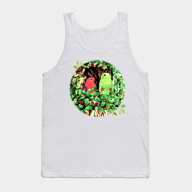 Parrots. Nesting Eclectus Parrots Tank Top by KC Morcom aka KCM Gems n Bling aka KCM Inspirations